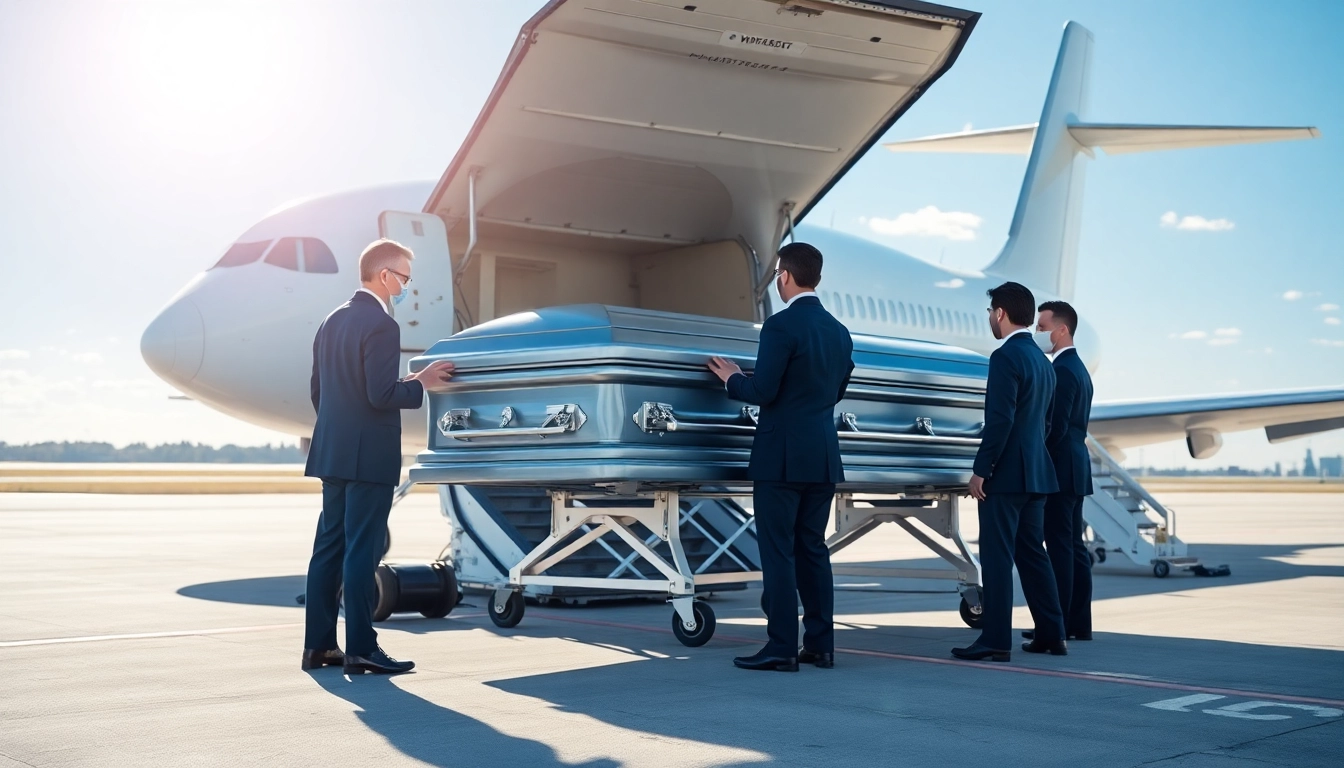 Avio prevoz pokojnika prati profesionalni tim na aerodromu tokom transporta.
