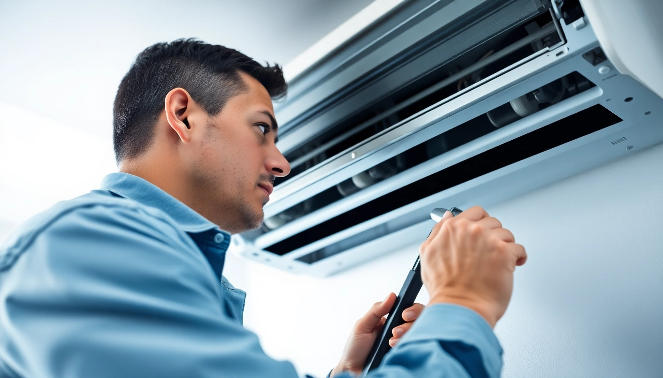 Technician performing ac repair glendale az in a residential environment, ensuring optimal air conditioning performance.
